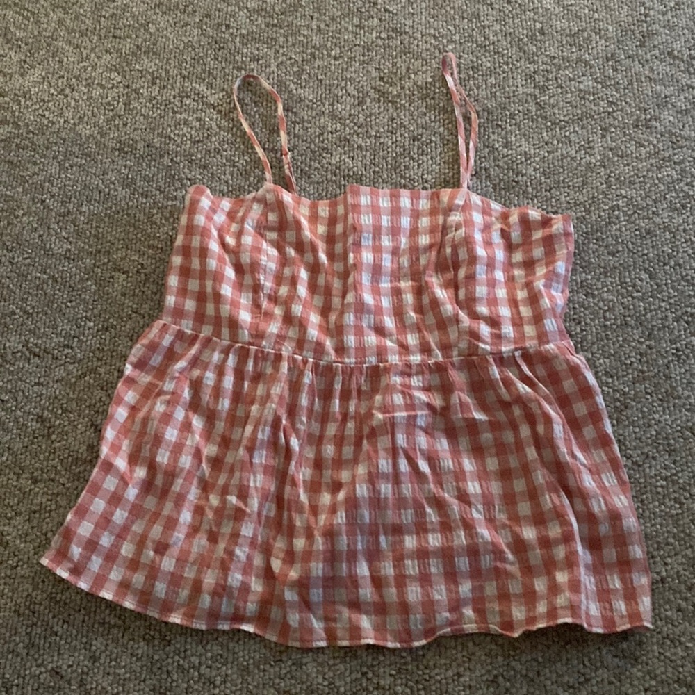 Gingham tank top